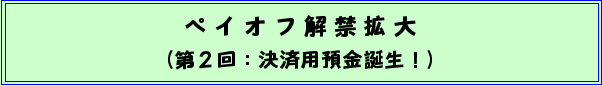 ペイオフ解禁拡大(第2回:決済用預金誕生!)